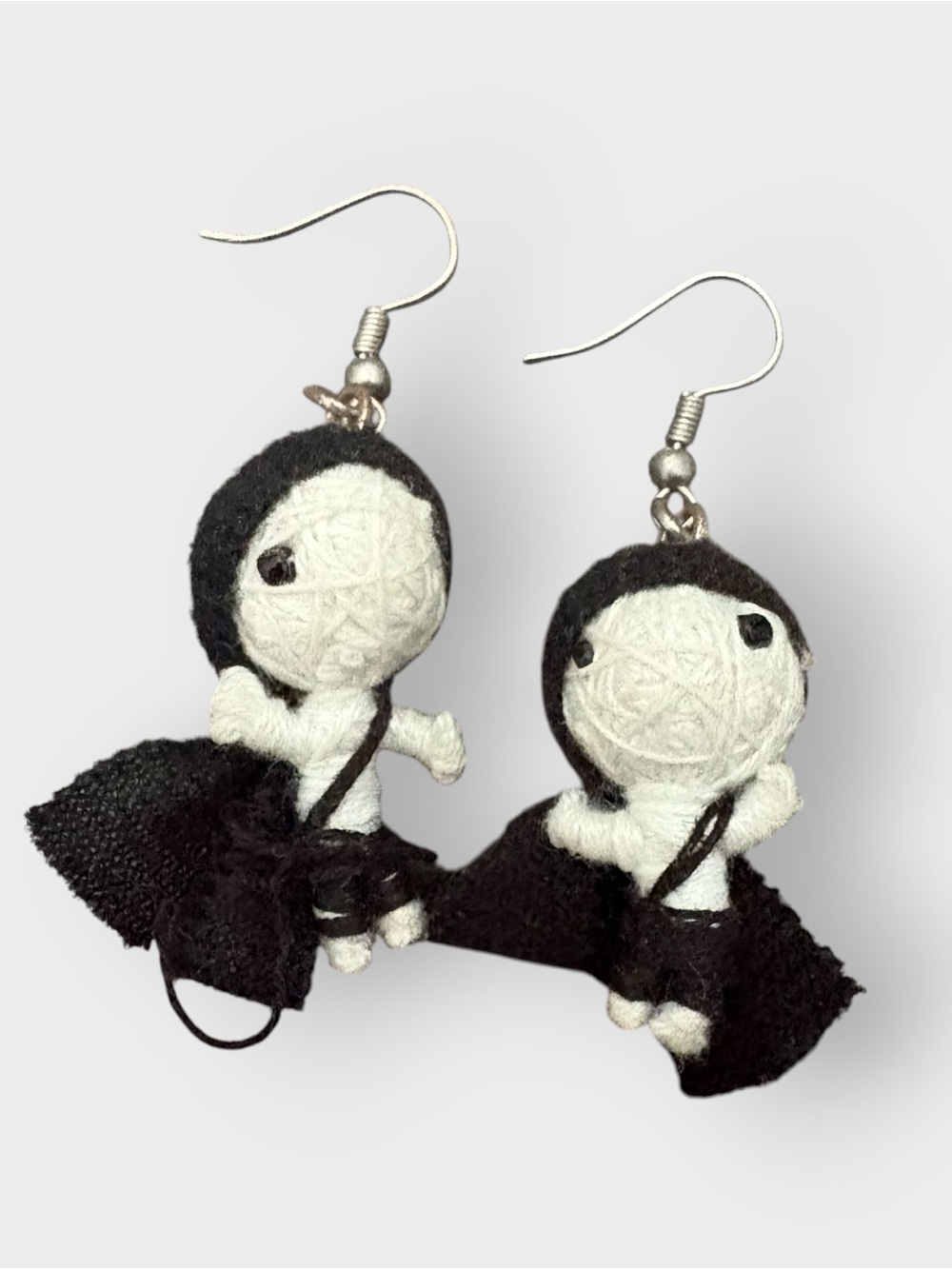 Watchover Dragon Slayer Ninja Voodoo Doll Earrings, Vintage